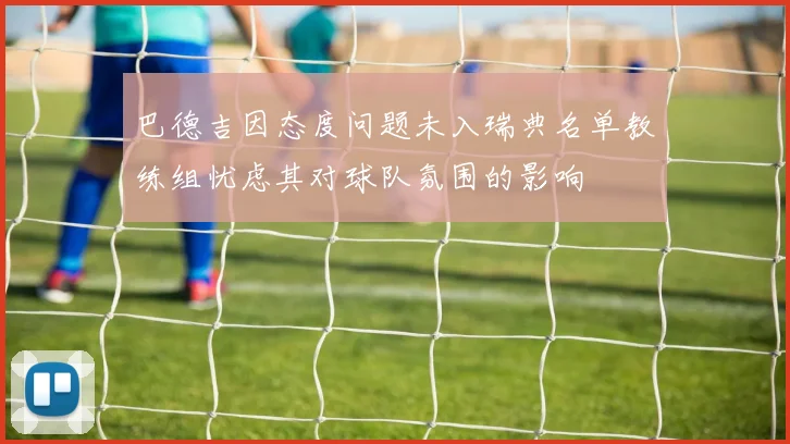 巴德吉因态度问题未入瑞典名单教练组忧虑其对球队氛围的影响